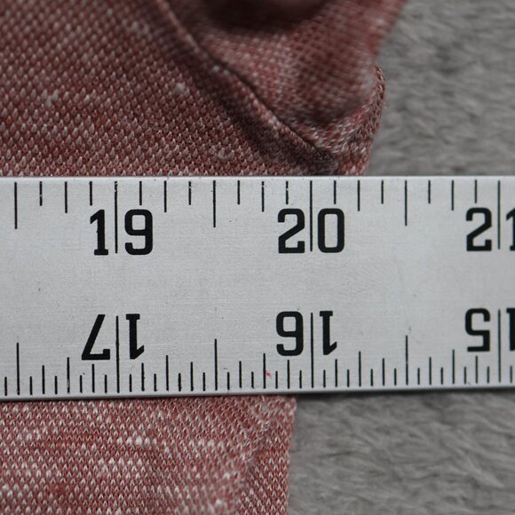 BOSS Hugo Boss Polo Shirt Mens Medium Pink Linen Short Sleeve Made In Portugal - Picture 5 of 12